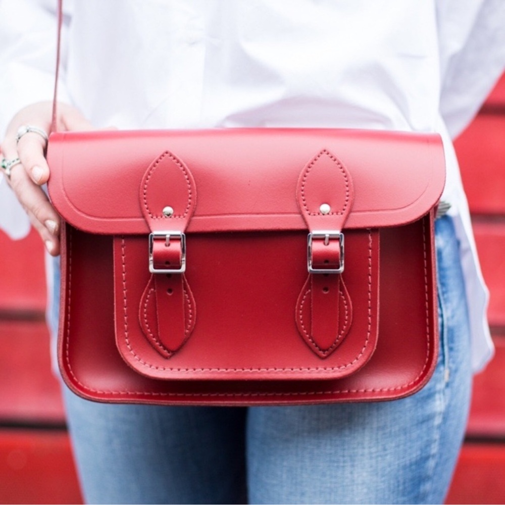 Cambridge Satchel Company Pillar Box Red Leather Crossbody Bag